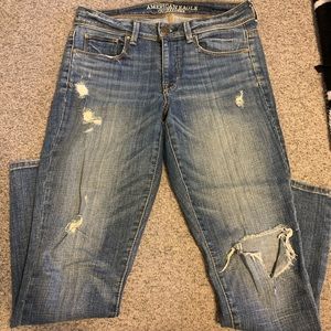 American Eagle jeans with rips